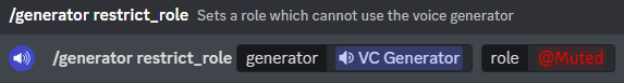 Setting the generator restrict role